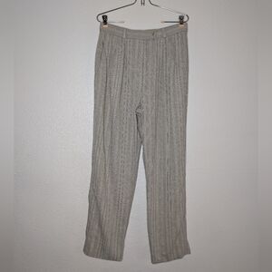 Bernard Zins Womens Gray Vintage Pleat Pinstripe Heritage Quiet Luxury Pants 12